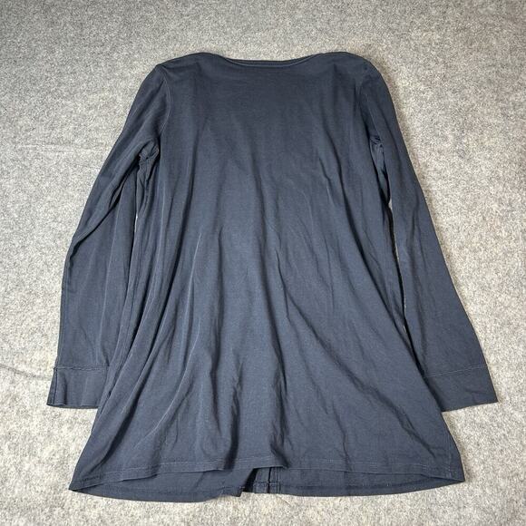 J Jill Summer's Edge Long Cardigan Women’s Small Deep Blue Cotton Lightweight - Picture 5 of 7